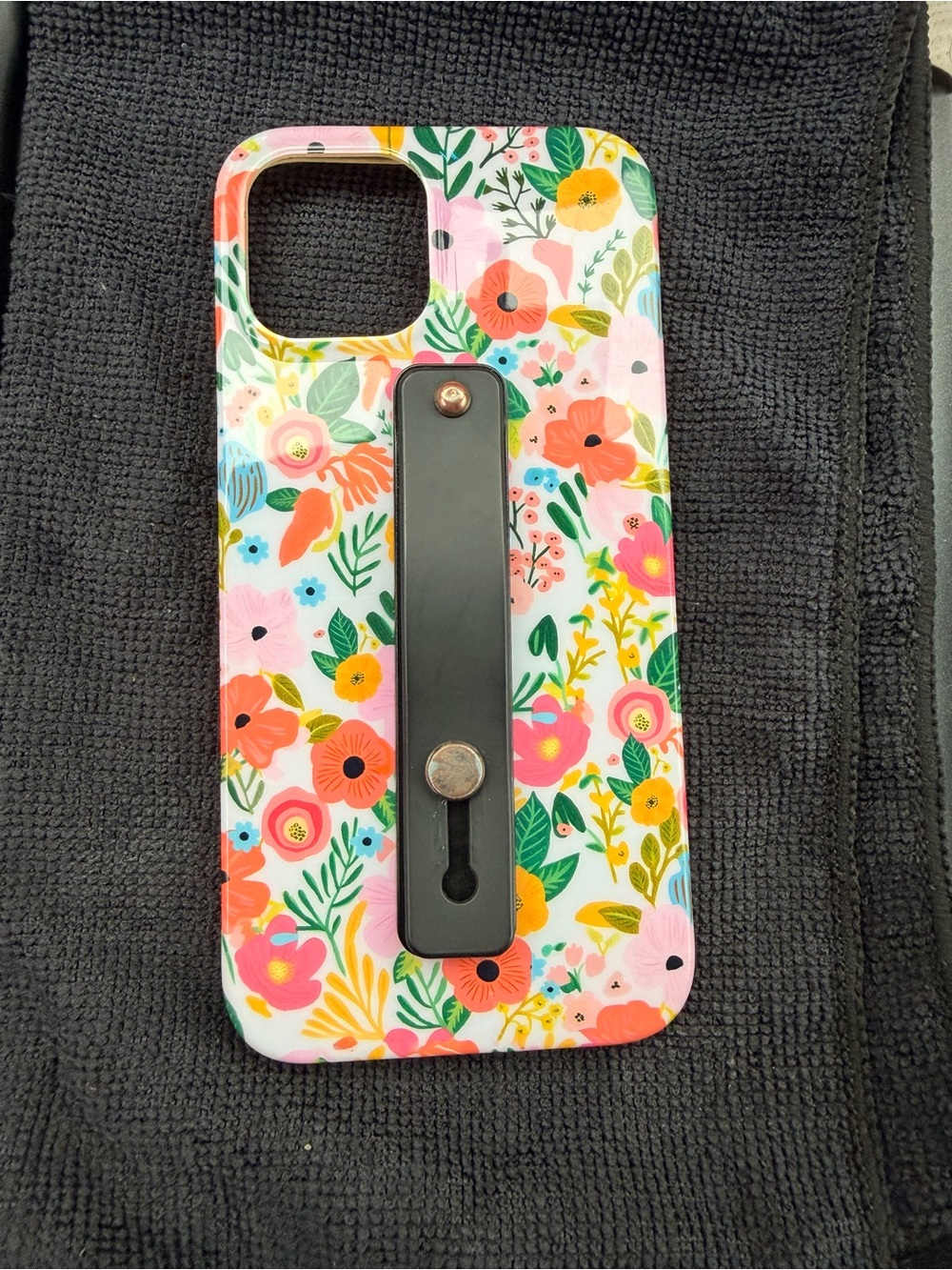 Rifle Paper Co. Pink Floral Phone Case with Black Strap